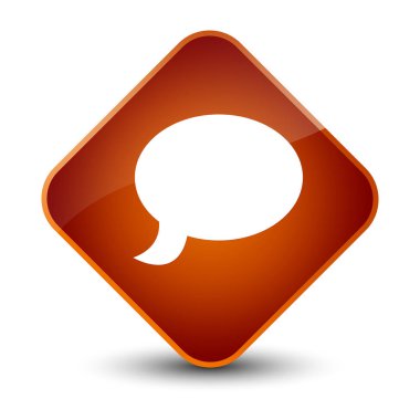 Sohbet simgesi zarif kahverengi elmas düğmesini