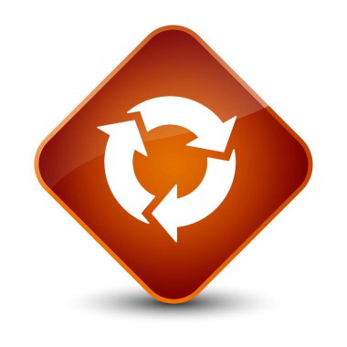 Yenile simgesini zarif kahverengi elmas düğmesi