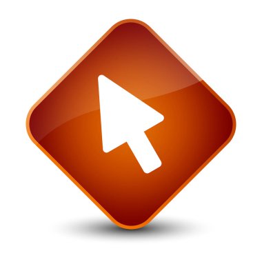 İmleç simgesi zarif kahverengi elmas düğmesi