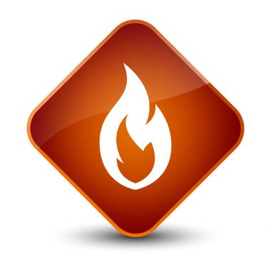 Yangın alev kutsal kişilerin resmi zarif kahverengi elmas düğme