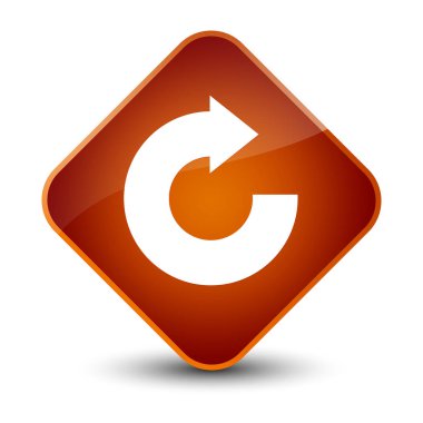 Yanıt ok simgesi zarif kahverengi elmas düğmesini