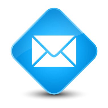 E-posta kutsal kişilerin resmi zarif camgöbeği mavi elmas düğme