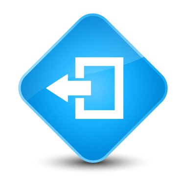 Oturum kapatma simgesi zarif camgöbeği mavi elmas düğmesini