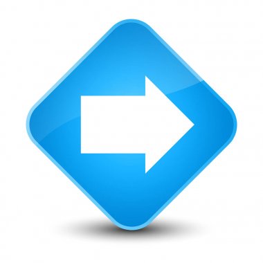 İleri ok simgesi zarif camgöbeği mavi elmas düğmesini