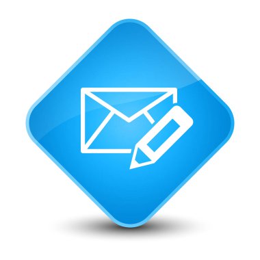 E-posta kutsal kişilerin resmi zarif camgöbeği mavi elmas düğme Düzenle