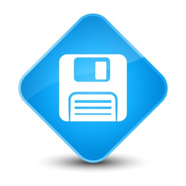 Disket kutsal kişilerin resmi zarif camgöbeği mavi elmas düğme