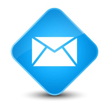 E-posta kutsal kişilerin resmi zarif camgöbeği mavi elmas düğme