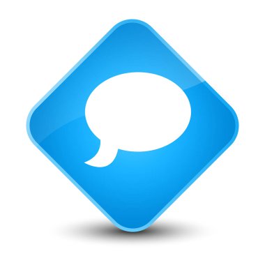 Sohbet simgesi zarif camgöbeği mavi elmas düğmesini