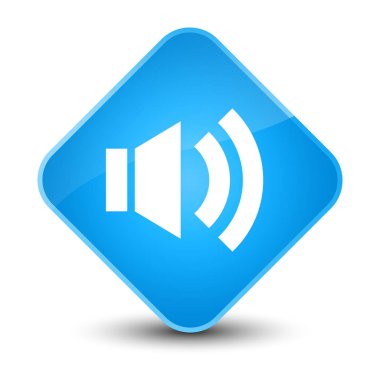 Ses simgesini zarif camgöbeği mavi elmas düğmesi