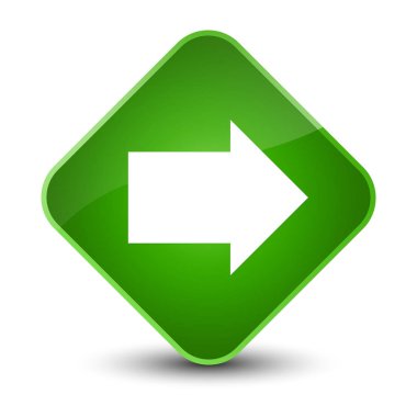 İleri ok simgesi zarif yeşil elmas düğmesini