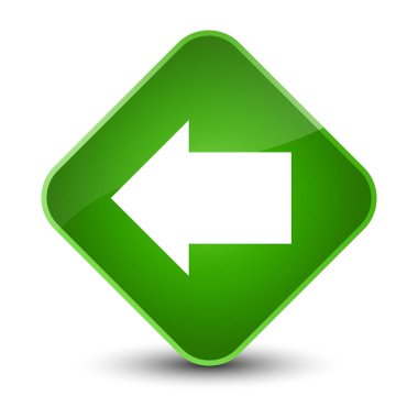 Geri ok simgesi zarif yeşil elmas düğmesi