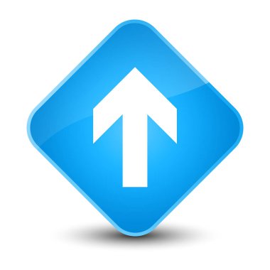 Ok simgesi zarif camgöbeği mavi elmas düğmesini upload