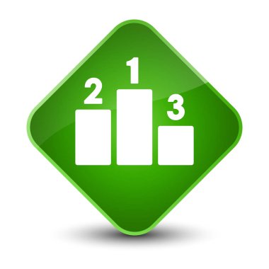 Podyum kutsal kişilerin resmi zarif yeşil elmas düğme