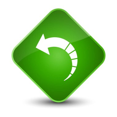 Geri ok simgesi zarif yeşil elmas düğmesi