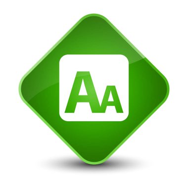 Yazı tipi boyutu kutusunu simge zarif yeşil elmas düğmesi