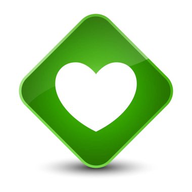 Kalp kutsal kişilerin resmi zarif yeşil elmas düğme