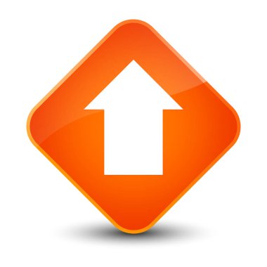 Ok simgesi zarif Turuncu elmas düğmesini upload