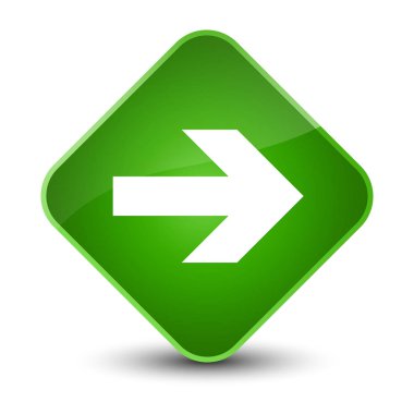 İleri ok simgesi zarif yeşil elmas düğmesini