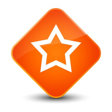 Yıldız simgesi zarif Turuncu elmas düğmesi