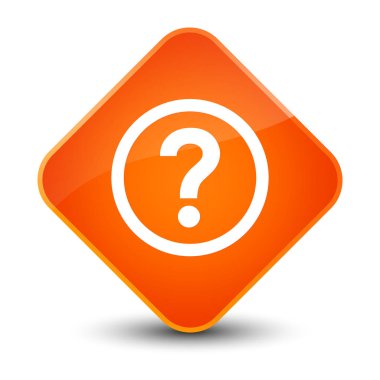 Soru simgesi zarif Turuncu elmas düğmesini