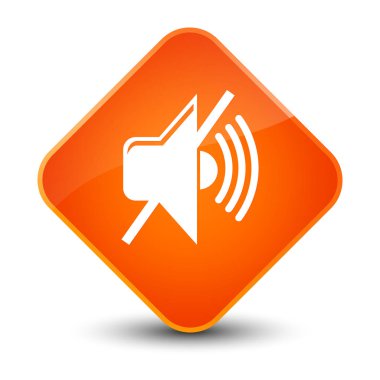 Sessiz ses simgesi zarif Turuncu elmas düğmesi