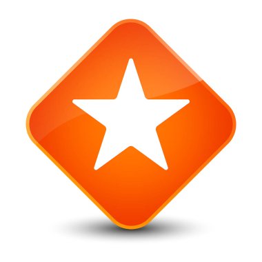 Yıldız simgesi zarif Turuncu elmas düğmesi