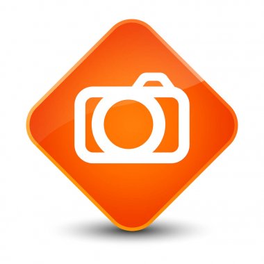 Kamera simgesi zarif Turuncu elmas düğmesini