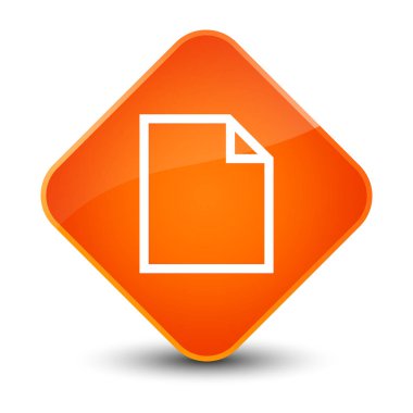 Boş sayfa simgesi zarif Turuncu elmas düğmesini