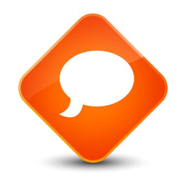Sohbet simgesi zarif Turuncu elmas düğmesini