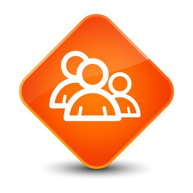 Grup simgesi zarif Turuncu elmas düğmesini