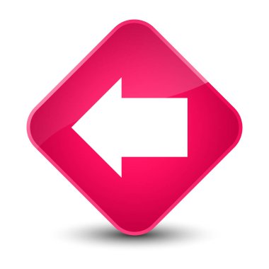 Geri ok simgesi zarif pembe elmas düğmesi