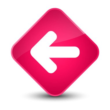 Geri ok simgesi zarif pembe elmas düğmesi