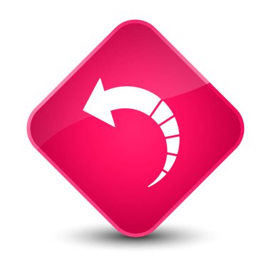 Geri ok simgesi zarif pembe elmas düğmesi