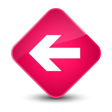 Geri ok simgesi zarif pembe elmas düğmesi