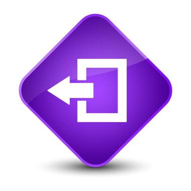 Oturum kapatma simgesi zarif mor elmas düğmesini