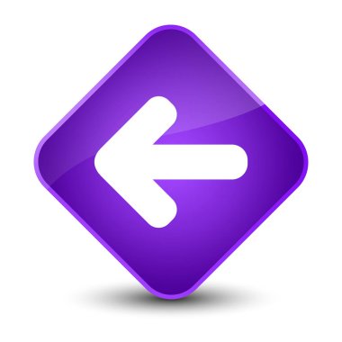 Geri ok simgesi zarif mor elmas düğmesi