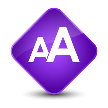 Yazı tipi boyutu kutsal kişilerin resmi zarif mor elmas düğme