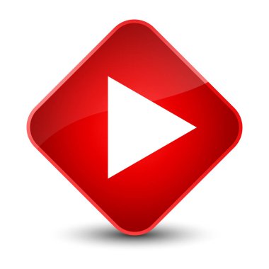 Yürüt simgesi zarif kırmızı elmas düğmesi