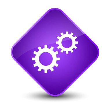 İşlem simgesi zarif mor elmas düğmesini