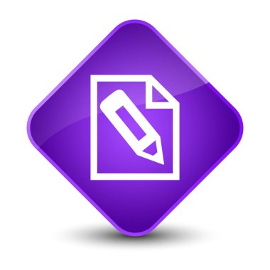 Sayfa simgesi zarif mor elmas düğmesini kalem