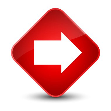 İleri ok simgesi zarif kırmızı elmas düğmesini