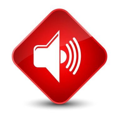 Ses simgesini zarif kırmızı elmas düğmesi