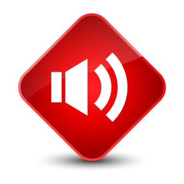 Ses simgesini zarif kırmızı elmas düğmesi