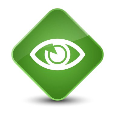 Göz simgesi zarif yumuşak yeşil elmas düğmesini