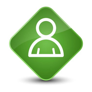 Üye kutsal kişilerin resmi zarif yumuşak yeşil elmas düğme