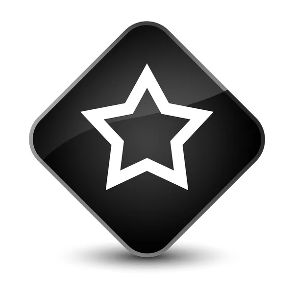 Star icon elegant black diamond button — Stock Photo, Image