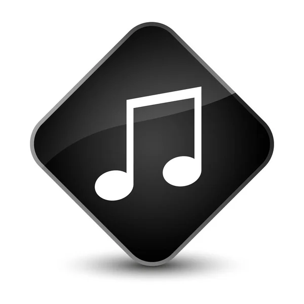 音楽アイコン エレガントなブラック ダイヤモンド ボタン — ストック写真