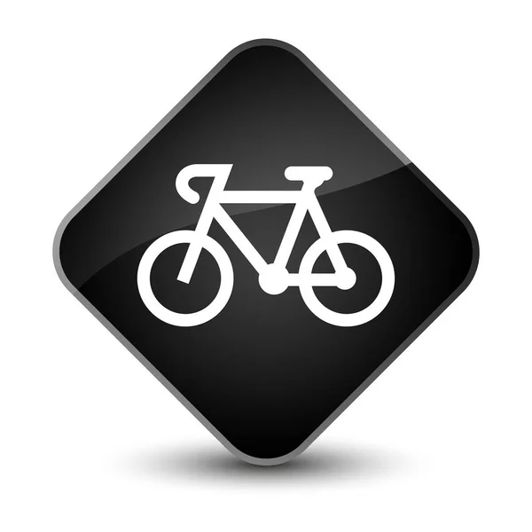 Bicycle icon elegant black diamond button — Stock Photo, Image