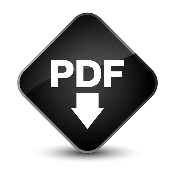 PDF scaricare icona elegante pulsante diamante nero — Foto Stock