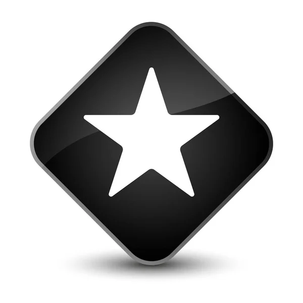 Star icon elegant black diamond button — Stock Photo, Image
